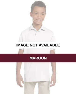 437Y Jerzees Youth 50/50 Jersey Polo with SpotShie Maroon