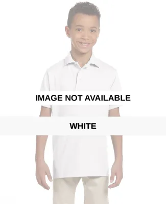 437Y Jerzees Youth 50/50 Jersey Polo with SpotShie White