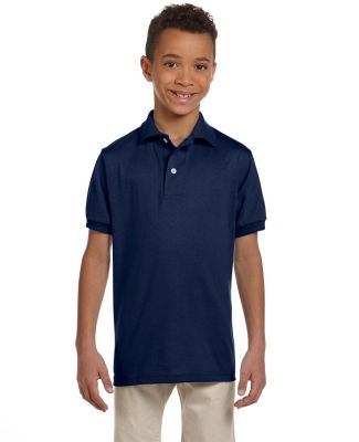 437Y Jerzees Youth 50/50 Jersey Polo with SpotShie in J. navy