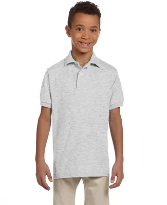 437Y Jerzees Youth 50/50 Jersey Polo with SpotShie Ash