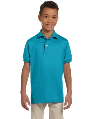 437Y Jerzees Youth 50/50 Jersey Polo with SpotShie California Blue
