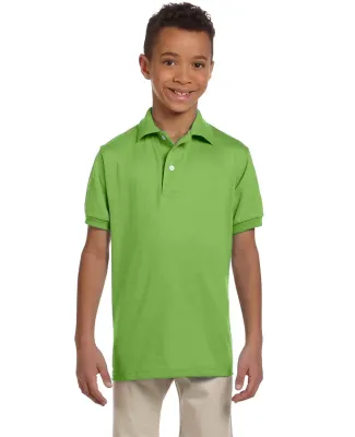 437Y Jerzees Youth 50/50 Jersey Polo with SpotShie Kiwi