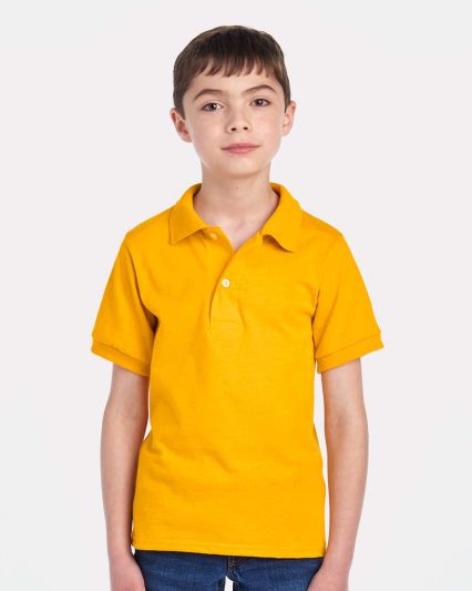 437Y Jerzees Youth 50/50 Jersey Polo with SpotShie in Gold