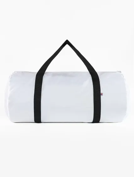 Los Angeles Apparel NT563 Nylon Weekender Bag in White/black