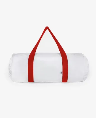 Los Angeles Apparel NT540 Lightweight Nylon Gym Ba in White/red