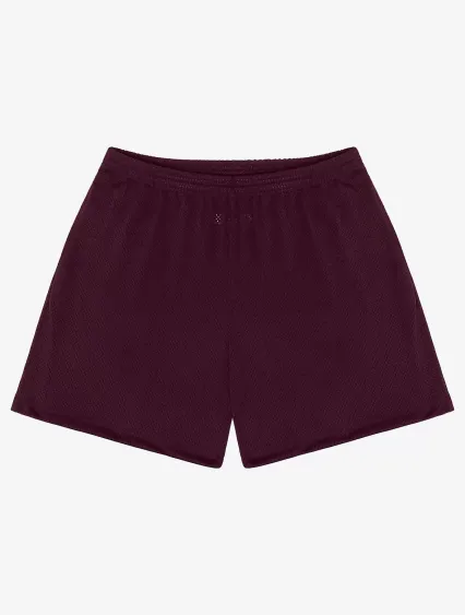 Los Angeles Apparel PRM442 Pro Mesh Mid-Length Sho in Burgundy