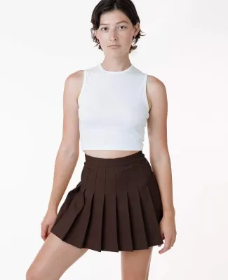 Los Angeles Apparel RGB300 Tennis Skirt in Brown