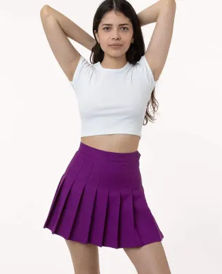 Los Angeles Apparel RGB300 Tennis Skirt in Grape