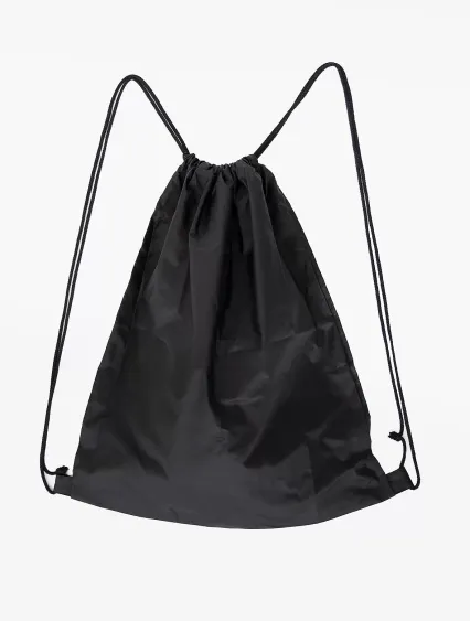 Los Angeles Apparel RNF09 Nylon Drawstring Backpac in Black