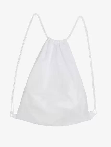 Los Angeles Apparel RNF09 Nylon Drawstring Backpac in White