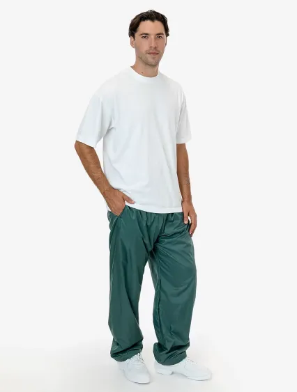Los Angeles Apparel RNF405 Nylon Taffeta Lined Tra in Blue algae