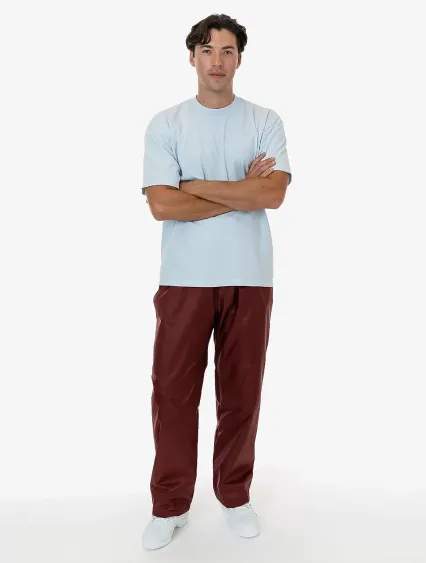 Los Angeles Apparel RNF405 Nylon Taffeta Lined Tra in Mahogany