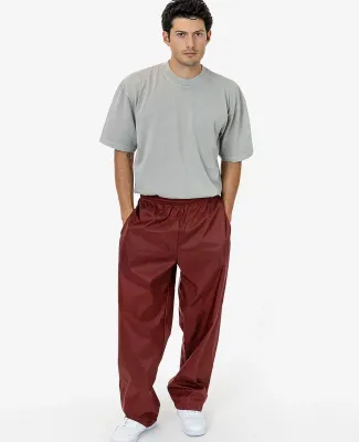 Los Angeles Apparel RNF445 Wide Leg Nylon Taffeta  in Mahogany