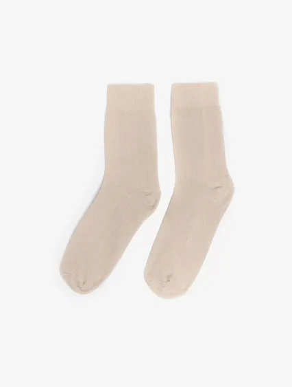 Los Angeles Apparel SMRSOCK Unisex Summer Sock in Beige