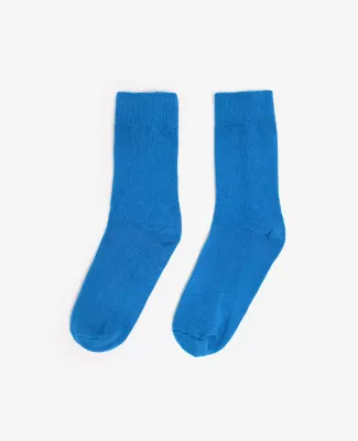 Los Angeles Apparel SMRSOCK Unisex Summer Sock in Cerulean blue