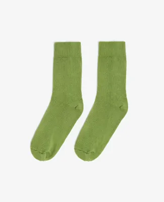 Los Angeles Apparel SMRSOCK Unisex Summer Sock in Celery green