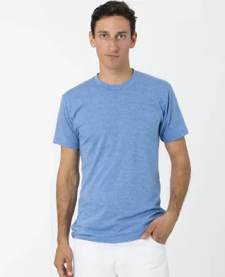 Los Angeles Apparel TR01 S/S Tri Blend Crew Neck in Athletic blue
