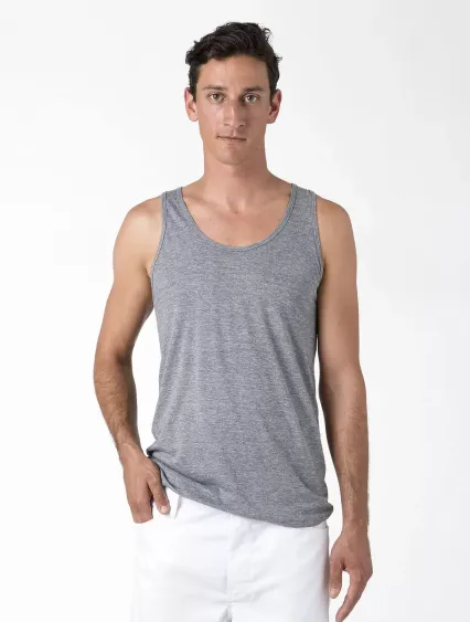Los Angeles Apparel TR08 Tri Blend Tank 3.7oz in Athletic grey