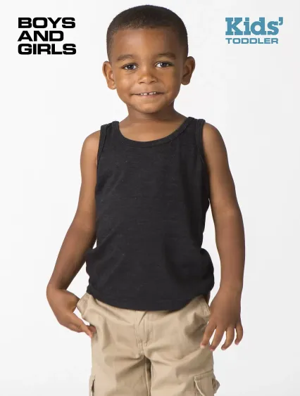 Los Angeles Apparel TR1008 Toddler Tri Blend Tank in Tri-black