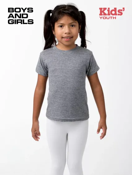 Los Angeles Apparel TR2001 KIDS TRIBLEND S/S TEE in Athletic grey