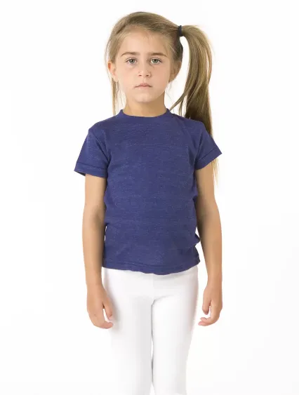 Los Angeles Apparel TR2001 KIDS TRIBLEND S/S TEE in Tri-indigo