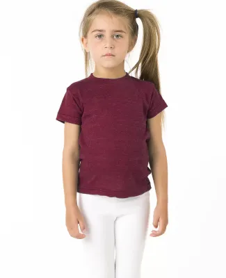 Los Angeles Apparel TR2001 KIDS TRIBLEND S/S TEE in Tri-cranberry