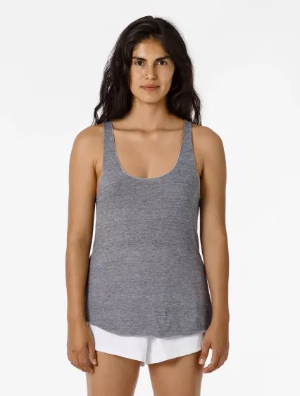 Los Angeles Apparel TR3008 Tri Blend Racerback Tan in Athletic grey