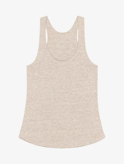 Los Angeles Apparel TR3008 Tri Blend Racerback Tan in Tri-oatmeal