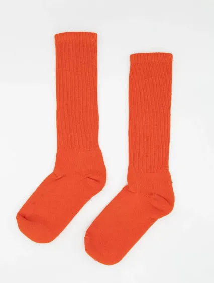 Los Angeles Apparel UNISOCK Unisex Crew Sock in Burnt ornange