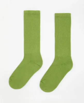 Los Angeles Apparel UNISOCK Unisex Crew Sock in Celery green