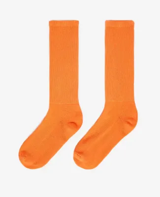 Los Angeles Apparel UNISOCK Unisex Crew Sock in Neon orange