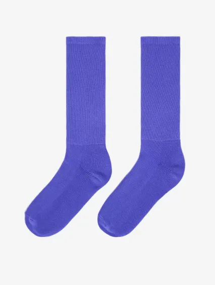 Los Angeles Apparel UNISOCK Unisex Crew Sock in Neon purple