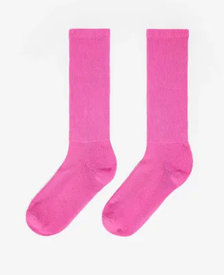 Los Angeles Apparel UNISOCK Unisex Crew Sock in Neon pink