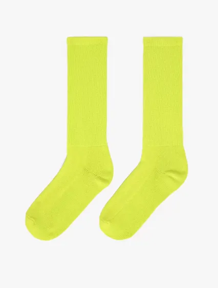 Los Angeles Apparel UNISOCK Unisex Crew Sock in Neon yellow