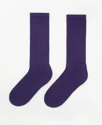 Los Angeles Apparel UNISOCK Unisex Crew Sock in Purple