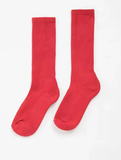 Los Angeles Apparel UNISOCK Unisex Crew Sock in Red