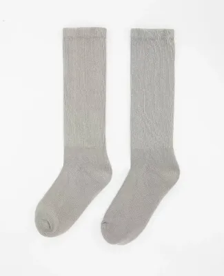 Los Angeles Apparel UNISOCK Unisex Crew Sock in Silver mist