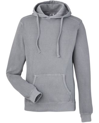 J America 8730 Pigment-Dyed Fleece Hooded Sweatshi in Cloud