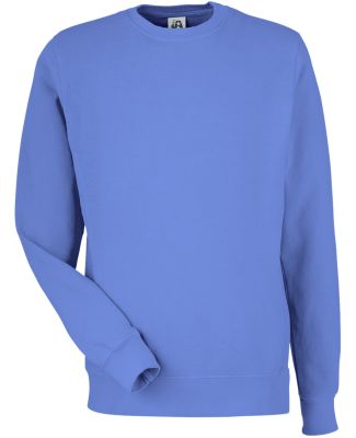 J America 8731 Pigment-Dyed Fleece Crewneck Sweats in Regatta