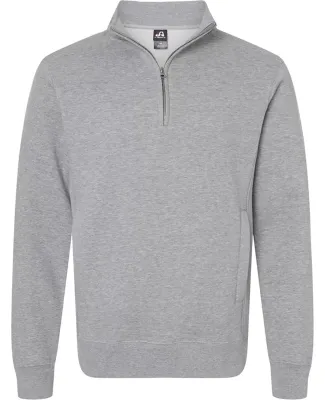 J America 8717 Heavyweight Fleece Quarter-Zip Swea in Oxford