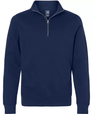 J America 8717 Heavyweight Fleece Quarter-Zip Swea in True navy