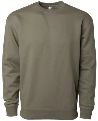 Independent Trading IND3000 Heavyweight Crewneck S in Army