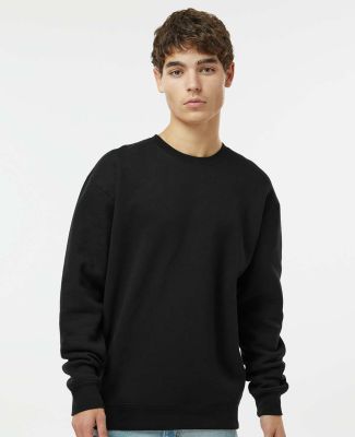 Independent Trading IND3000 Heavyweight Crewneck S in Black