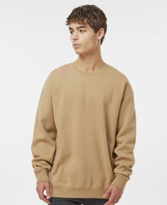 Independent Trading IND3000 Heavyweight Crewneck S in Sandstone