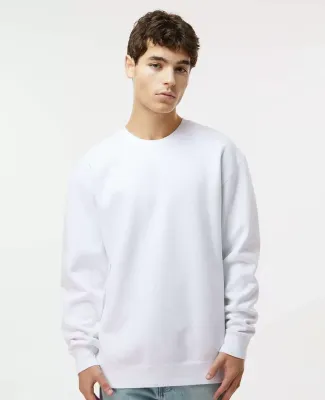 Independent Trading IND3000 Heavyweight Crewneck S in White