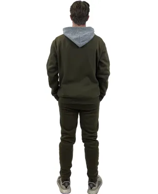 Stilo Apparel 211120HJAG Matching Sweat Set Wholes in Army green