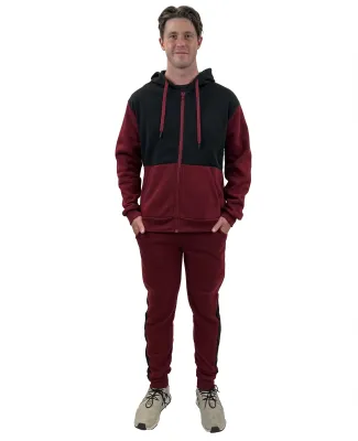 Stilo Apparel 211120HJCR Matching Sweat Set Wholes in Claret red
