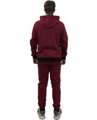 Stilo Apparel 21928HJCR6 Red Matching Sweat Set Wh in Claret red