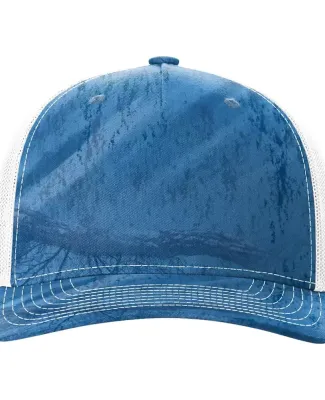 Richardson Hats 112PFP Printed Five-Panel Trucker  in Realtree fishing light blue/ white