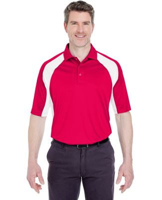 8427 UltraClub® Adult Cool & Dry Sport Performanc in Red/ white